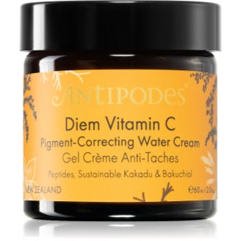 Antipodes Diem Vitamin C Pigment-Correcting Water Cream Cremă hidratantă radiance împotriva petelor pigmentare cu bakuchiol - imagine 2